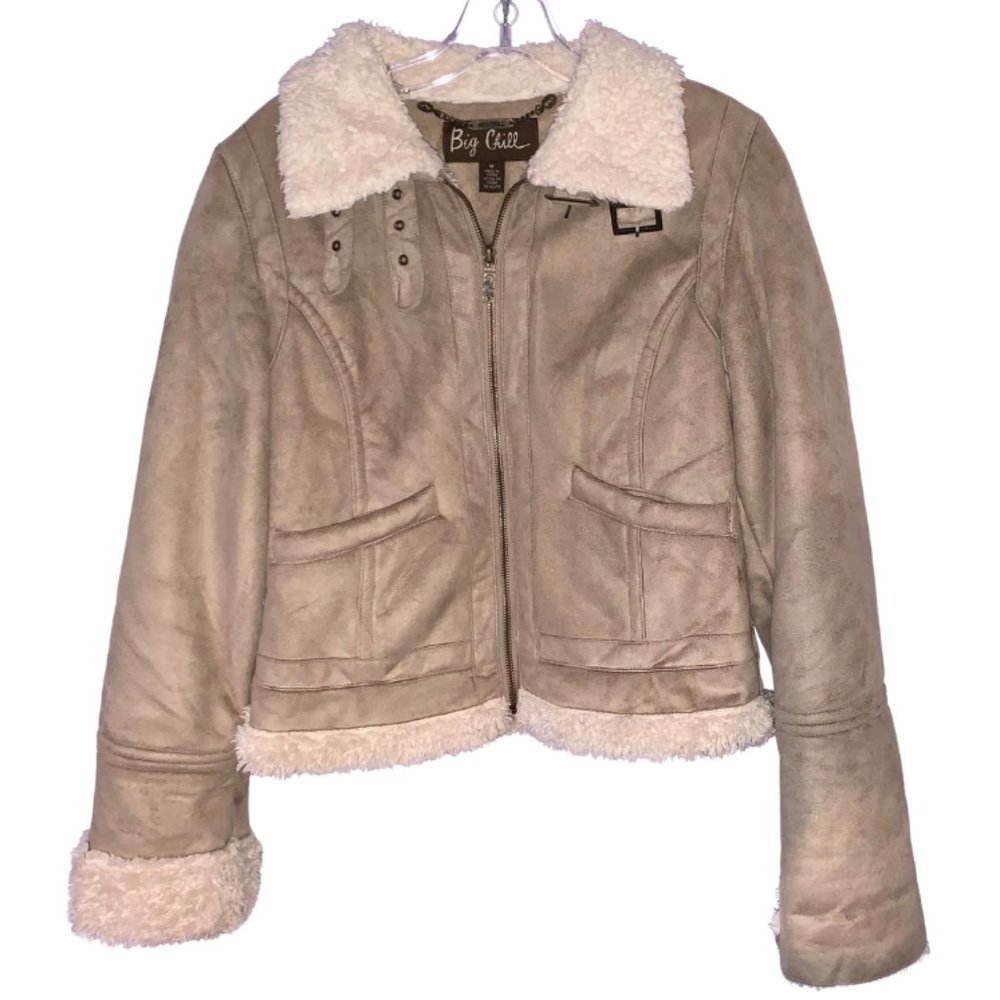 Big Chill Suede Winter Tan Jacket (Size: M)